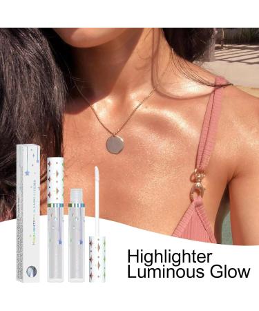 Liquid Highlighter Makeup Stick - Body Shimmer - Waterproof Glow Liquid Highlighter Long Lasting Highlighter Shimmer for Cheeks 03# 1 count (Pack of 1) - Buy Online on GoSupps.com