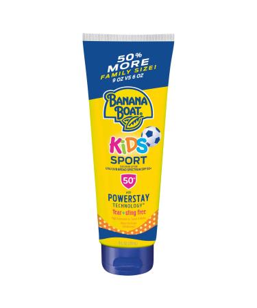 Banana Boat Kids Sport Sting-Free  Tear-Free  Broad Spectrum Sunscreen Lotion  SPF 50  9oz.  Family Size - Buy Online on GoSupps.com