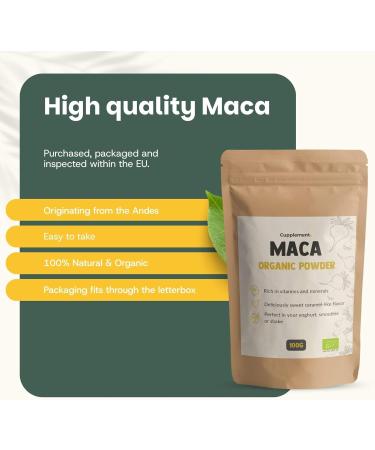  Cupplement Maca Powder 100 grams - Organic - Premium Quality - Buy Online on GoSupps.com