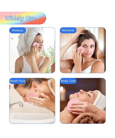 120 Pcs Luxiv Facial Sponge Compressed - Round Wash Face Sponges for Women - Exfoliating Makeup Removal Sponge (Pink) - Buy Online on GoSupps.com