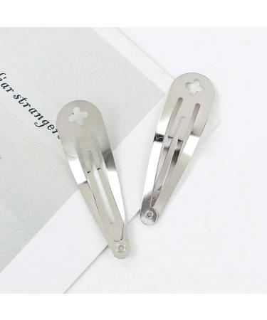 100 Pieces 2 Inch Thin Fine Hair Metal Snap Clips with Cross Hole 5 CM Silver Small Plain Hair Barrettes Hairpins Hair Clips for Women Girls Kids Craft DIY Base Hair Clips Accessories - Buy Online on GoSupps.com