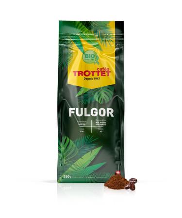 Cafés Trottet Organic Whole Bean Coffee 250G Fulgor, Artisanal and Slow Roasting, Intensity 5/10