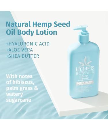 Hempz Ocean Breeze Limited Edition Body Lotion 17oz - Shea Butter, Aloe, Hemp Seed Oil Moisturizer - Buy Online on GoSupps.com