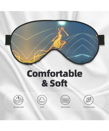 Buy SSIMOO Double-Sided Eye Mask - Jumping Musical Notes Print | Soft Light Blocking Sleep Mask for Better Sleep Quality - International Shipping Available - Buy Online on GoSupps.com