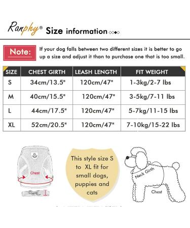 Ranphy Cat Dishes & Adjustable Dog Harness - Reflective No Pull Soft Mesh Comfortable Fit for Small Dogs - Pink - Buy Online on GoSupps.com