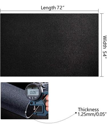 Yotache PU Fabric Leather 2 Yards 54 x 72 - 1.25mm Thick Faux Leather Material for Upholstery Crafts & DIY - Black - Buy Online on GoSupps.com