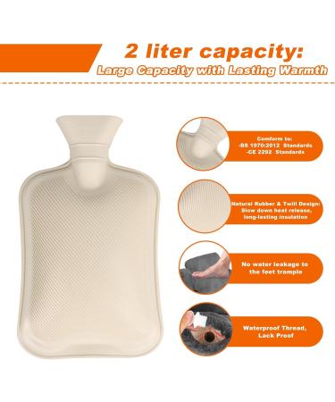 Buy MxTimwan 2-in-1 Electric-Free Foot Warmer | 38x32cm Hot Water Bottle & Heating Pad for Men & Women - Soft Gray - Ideal for Office Use - Buy Online on GoSupps.com