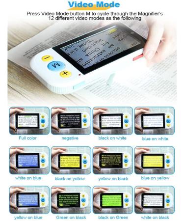 Electronic Reading Aid Digital Magnifier 4.3-Inch Handheld Portable Video Digital Magnifier 2x-32x for Reading Writing Viewing Maps Books - Buy Online on GoSupps.com