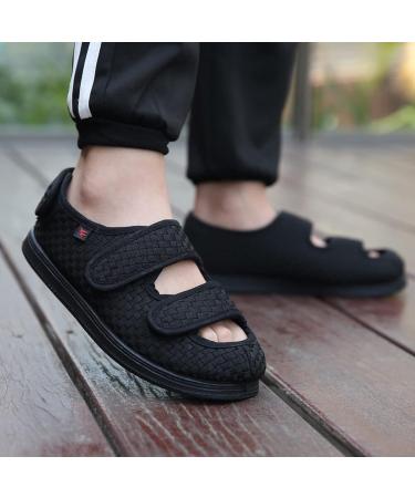 KXSM Unisex Diabetic Slippers - Adjustable Edema Swollen Slippers for Bunions and Hammer Toes - Lightweight Extra Wide Sandals - Black 41 - Buy Online on GoSupps.com