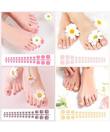 420 Matte Toenail False Toe Nail Tips - 15 Sets Fresh Color Full Cover Fake Nails - Buy Online on GoSupps.com