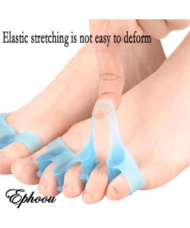 6 Pieces Gel Toe Separators - Bunion Corrector & Toe Alignment Spacers for Pain Relief | Blue - Buy Online on GoSupps.com