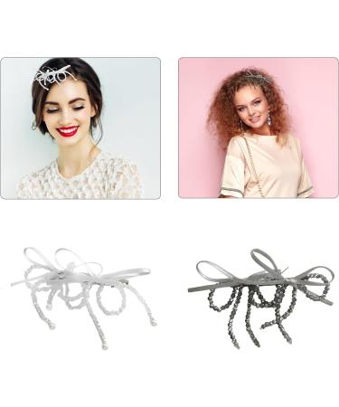 AJOIDR Elegant Beaded Bows Hair Clip for Women Girls Practical Acrylic Butterfly Bows Barrette Hairpieces Unique Headwear White - Buy Online on GoSupps.com
