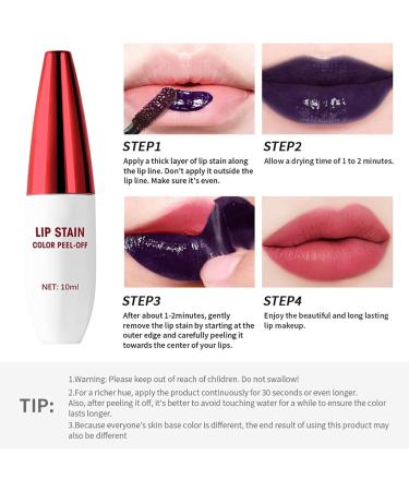  Goowafur peel off lipstick easy to remove lip pencil for women removable lip gloss non sticky lip makeup nourishing lip makeup - Buy Online on GoSupps.com