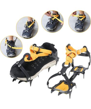 Amarine Made Anti-Slip Ice Crampons for Men Women - 10 Teeth Stainless Steel Snow Grips for Hiking & Climbing - Buy Online on GoSupps.com
