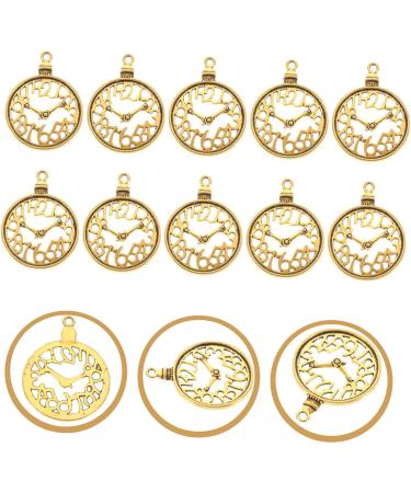 60 Pcs Clock Accessories Clocks Jewlery Charm Bracelets DIY Pendant Charms Supplies Bell Shaped 3.6X2.8cm Golden - Buy Online on GoSupps.com