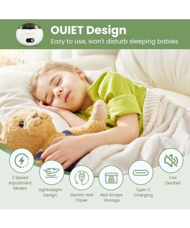 Electric Nail Clippers for Adults Nails Blanking Sanding with Nail Scraps Storage Safety Electric Nail Clippers Rechargeable Fingernail Trimmer for Adult Seniors Baby - Buy Online on GoSupps.com