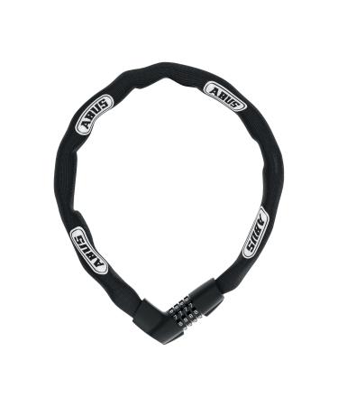 Abus chain lock safe 1385-Number lock made of hardened steel-7 mm thick square chain-Abus security level 7 black 110 cm single