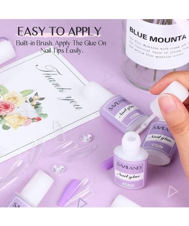 Saviland 8PCS Super Strong Nail Glue Set - 80ML Long Lasting Professional Gel Nail Glue for Nail Repair and Fake Nails - B-10ML-8PCS - Buy Online on GoSupps.com