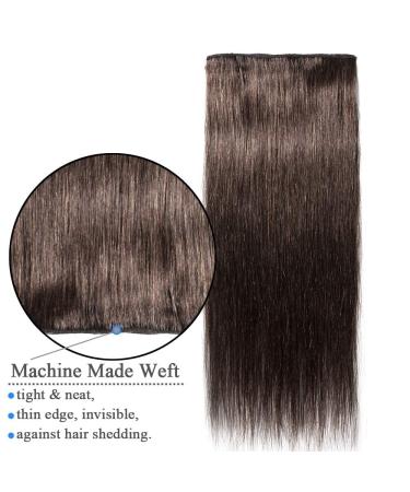 Elailite Clip In Extensions Real Hair Balayage - 18 Clips 20cm 45g - #02 Dark Brown - Premium Smooth Quality - Buy Online on GoSupps.com
