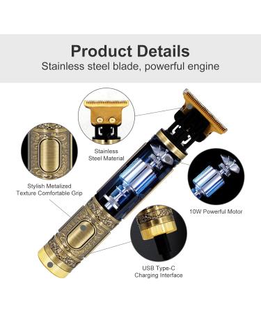 Electric Hair Clippers Men Cordless Zero Gapped T-Blade Beard Trimmer Men with 4 Guides Combs Kit Waterproof USB Rechargeable Shavers for Men can Get Their Hair Cut at Home Standard - Buy Online on GoSupps.com