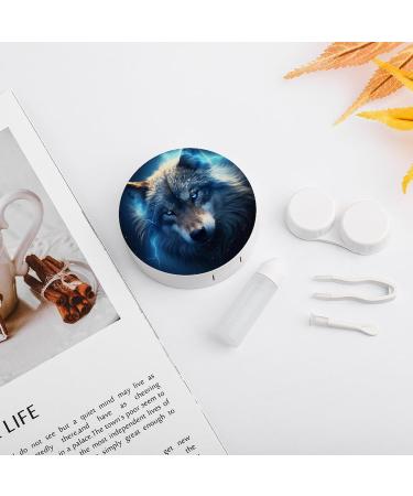 Thunder Wolf Contact Lens Case with Mirror - Portable Cute Eye Contact Lens Box Travel Kit for International Shipping - Buy Online on GoSupps.com