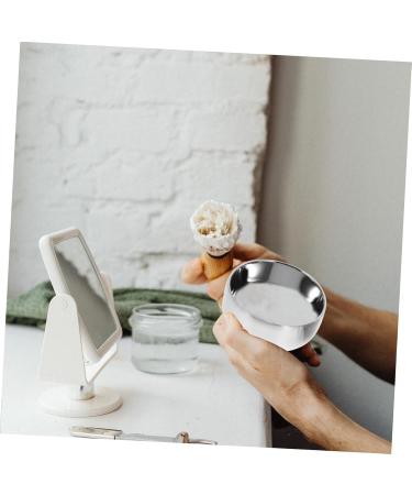 Dressoos Stand Cup with Polished Cleaning Lid - Durable Silver Razor Tool for Men | Hairdresser's Essential - Buy Online on GoSupps.com