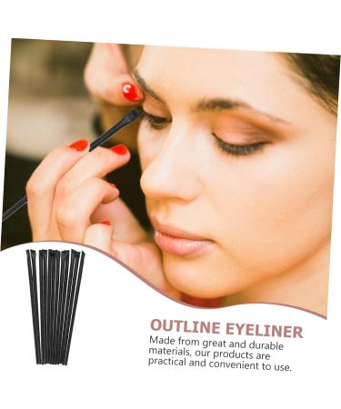 Healeved 24 Pcs Eyeliner Brush Eye Shadow Brush Eye Pencil Eyeliner Makeup Eyeshadow Brushes Black - Buy Online on GoSupps.com