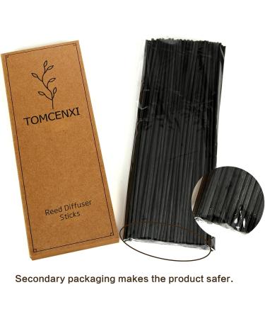 Tomcenxi Black Reed Diffuser Sticks - 19 cm Natural Rattan Aroma Sticks for Essential Oils | Perfect for Home & Office - Buy Online on GoSupps.com
