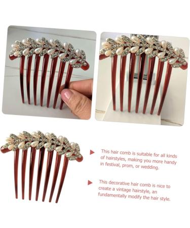 Beaupretty Comb bridal hair jewelry women hair decoration antique hair comb crystal hair pin fairy hear clips hair side comb bun holder clip wedding plastic South Korea bangs Wedding - Buy Online on GoSupps.com