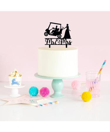 Mr and Mrs Wedding Cake Topper - Funny Golf Theme Wedding/Anniversary/Bridal Shower Cake Topper Funny Wedding Cake Topper (Golf Cart) - Buy Online on GoSupps.com