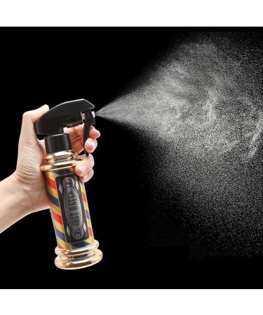 Barber's Pole Style Hair Spray Bottle 6.76 fl oz - Pack of 2 Gold Fine Mist Sprayers for Hair Styling, Hairdressing, Cleaning Solutions, and Plants - Buy Online on GoSupps.com