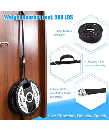 Brebebe Door Anchor Strap for Resistance Bands - Multi Point Gym Attachment for Home Fitness - Portable, Easy Installation - Punch-Free - 14 pc Set - Buy Online on GoSupps.com