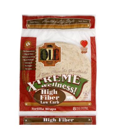 Ole Mexican High Fiber Low Carb Flour Tortillas, 12.7 Ounce (Pack of 6)