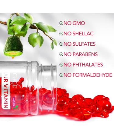 Hair Vitamin Serum Oil Capsule Hair Treatment Serum with Vitamins A C E Pro B5 and Argan Macadamia Avocado Oils No Rinse and Safe for All Hair For Men & Women - Buy Online on GoSupps.com