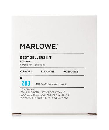 MARLOWE Best Sellers Kit | No. 203: Body Scrub Soap, Men's Facial Cleanser & Moisturizer Set - Buy Online on GoSupps.com
