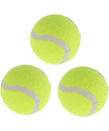 Dryer Balls Set of 3 | Diameter 6 cm Rubber Core Yellow Polyester Felt | Tennis Balls Dryer Drying Time Saving Energy Saving - Buy Online on GoSupps.com