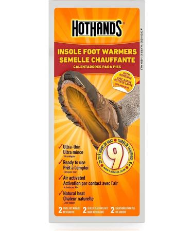 HotHands Insole Foot Warmers - 16 Pair Pack - Up to 9 Hours of Heat - Natural Odorless, Air Activated Warmers - Long Lasting and Safe - Black - Buy Online on GoSupps.com