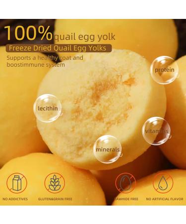 Freeze Dried Quail Egg Yolk Treats for Cats Dogs Increase Appetite All Natural Freeze-Dried Limited Ingredient Quail Egg Yolk Pet Snacks Increase Nutrition Healthy Training Treats for Dogs Puppy - Buy Online on GoSupps.com