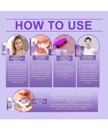 5 Days Teeth Whitening Powder Teeth Whitening Set 5-piece set for teeth whitening Include serum 30ml Essence 3ml Tooth powder 30g Foam 45ml Toothpaste 60g For Tooth Stain Removal - Buy Online on GoSupps.com