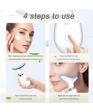 7-in-1 Facial & Neck Massager with Red Light & LED Sculptor | Anti-Aging Vibrating Tool for Wrinkles & Lifting - International Shipping Available - Buy Online on GoSupps.com