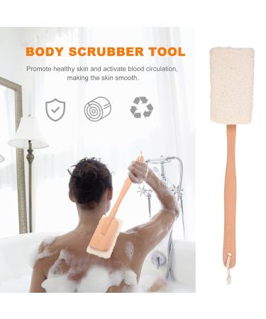 EXCEART Natural Loofah Dish Brush - Handled Bath Scrubber & Massage Sponge for Deep Cleaning - Eco-Friendly Shower Tool - Buy Online on GoSupps.com