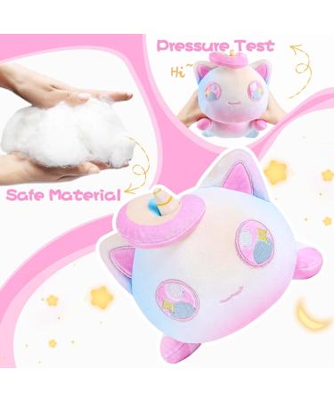 LAIBUY 35CM Cat Plush Pillow - Soft Kawaii Kitten Anime Plushie for Kids - Cute Stuffed Animal Toy for Birthday & Christmas Gifts - Pink - Buy Online on GoSupps.com