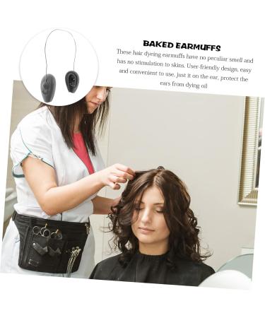 FRCOLOR Hanging Baked Oil Earmuffs hair dye Ear Protectors Shower ear Cover Shower Ear cap silicone ear cover salon Ear Covers hair dye ear muffs bathing shower ear Silica gel set modeling - Buy Online on GoSupps.com