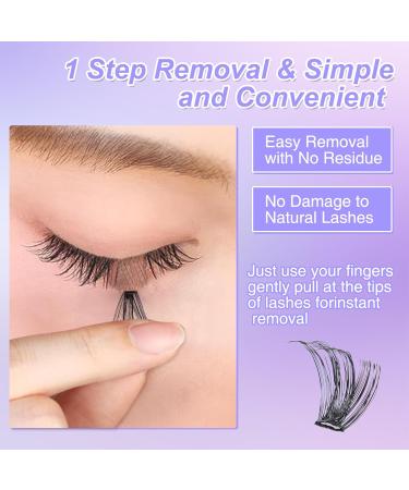 Self Adhesive Eyelashes - Pre-Glued D Curl Volume Lashes | 9-14mm Individual Lash Extension Kit & Tweezers | Shop Internationally - Buy Online on GoSupps.com