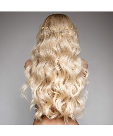 Gold Leaf Wedding Hair Vine Headband Set - Bridal & Bridesmaid Hair Accessories for Baby Shower, Photos, Greek or Roman Costume - 13.5 Inches - Buy Online on GoSupps.com