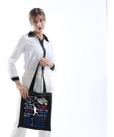 Buy Newsies Tote Bag | Musical Newsies Merchandise | Stylish Black Bag with Music Quote - Buy Online on GoSupps.com