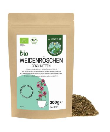 Alpi Nature Alpi Nature Epilobe Organic Herbal Tea 200 g organic Dried White Willow Cut with Small Flowers Loose Tea