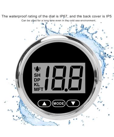 KIMISS Waterproof Digital Speedometer - 52mm Marine Depth Gauge for Yachts & Fishing Boats 100m Range White Backlight - Buy Online on GoSupps.com