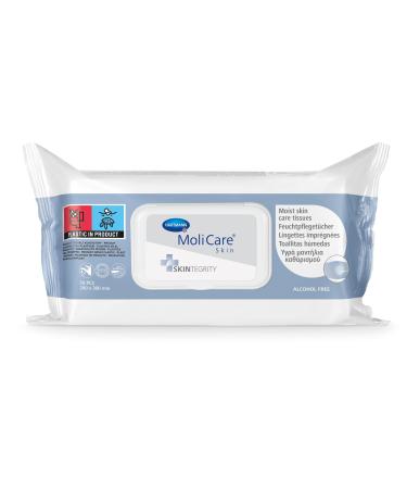 Molicare Skin moisture care cloths: for daily quick and pleasant cleaning and incontinence care 50 pieces 50 pieces (1 Pack)