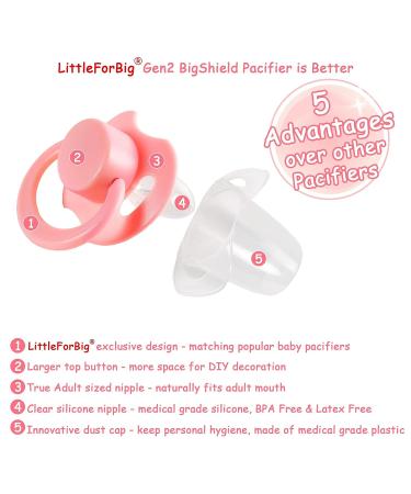 LittleForBig Bigshield Generation-II Large Pink Pacifier - Shop Now - Buy Online on GoSupps.com